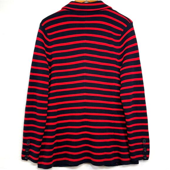 Talbots Striped Large Petite Double-Breasted Jacket Nautical Preppy‎ Twee Posh - Picture 4 of 11
